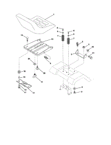 Seat parts for Craftsman Front-Engine Lawn Tractor 917253140 from AppliancePartsPros.com