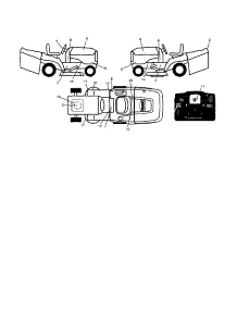 Decals parts for Craftsman Front-Engine Lawn Tractor 917253151 from AppliancePartsPros.com