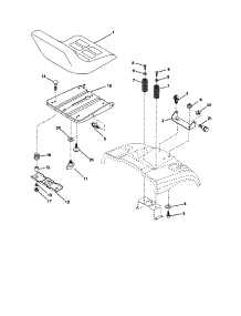 Seat parts for Craftsman Front-Engine Lawn Tractor 917253151 from AppliancePartsPros.com