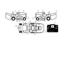 Decals parts for Craftsman Front-Engine Lawn Tractor 917253160 from AppliancePartsPros.com