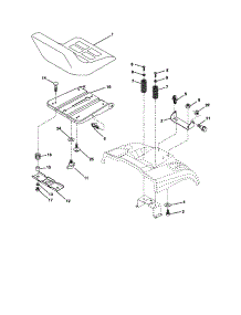 Seat parts for Craftsman Front-Engine Lawn Tractor 917253160 from AppliancePartsPros.com
