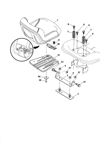 Seat parts for Craftsman Front-Engine Lawn Tractor 917253170 from AppliancePartsPros.com
