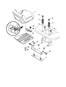 Seat parts for Craftsman Front-Engine Lawn Tractor 917253260 from AppliancePartsPros.com