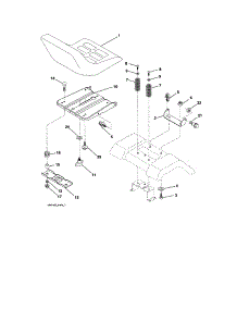 Seat parts for Craftsman Front-Engine Lawn Tractor 917253280 from AppliancePartsPros.com