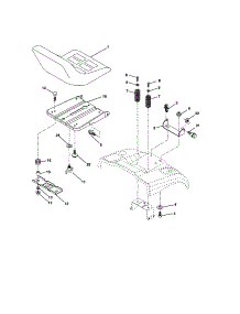 Seat parts for Craftsman Front-Engine Lawn Tractor 917253300 from AppliancePartsPros.com