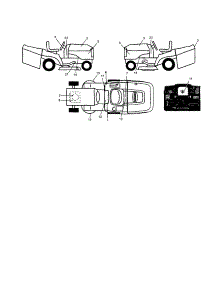 Decals parts for Craftsman Front-Engine Lawn Tractor 917253310 from AppliancePartsPros.com