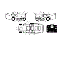 Decals parts for Craftsman Front-Engine Lawn Tractor 917253330 from AppliancePartsPros.com