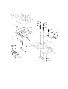 Seat parts for Craftsman Front-Engine Lawn Tractor 917253330 from AppliancePartsPros.com