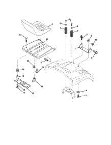 Seat parts for Craftsman Front-Engine Lawn Tractor 917253340 from AppliancePartsPros.com