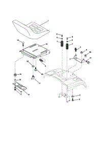 Seat parts for Craftsman Front-Engine Lawn Tractor 917253360 from AppliancePartsPros.com