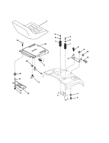 Seat parts for Craftsman Front-Engine Lawn Tractor 917253361 from AppliancePartsPros.com