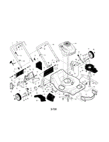 Engine / Housing / Handle parts for Craftsman Gas Walk-Behind Mower 917253400 from AppliancePartsPros.com