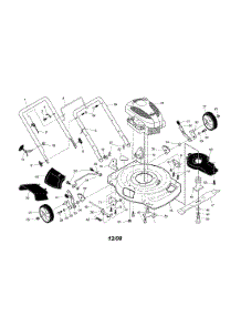 Engine / Housing / Handle parts for Craftsman Gas Walk-Behind Mower 917253450 from AppliancePartsPros.com