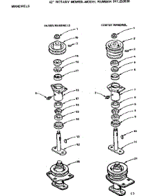 Mandrels parts for Craftsman Riding Mower & Tractor 917253530 from AppliancePartsPros.com