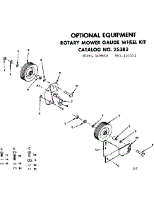 Rotary Mower Gauge Wheel Kit Cat No. 25383 parts for Craftsman Mower Attachment 917253551 from AppliancePartsPros.com