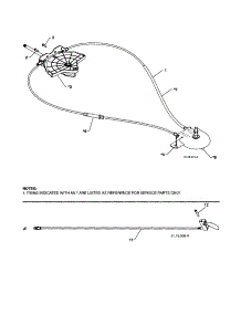 Lever / Cable Rotator / Steer Cable parts for Craftsman Gas Snowblower 917253571 from AppliancePartsPros.com