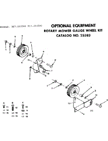 Optional Equipment Gauge Wheels Kit parts for Craftsman Mower Attachment 917253590 from AppliancePartsPros.com