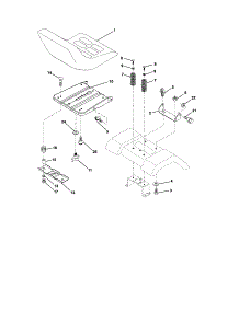 Seat parts for Craftsman Front-Engine Lawn Tractor 917253621 from AppliancePartsPros.com