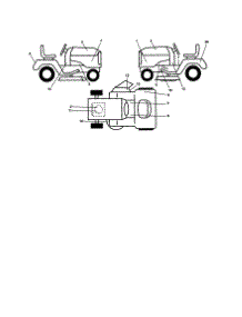 Decals parts for Craftsman Front-Engine Lawn Tractor 917253621 from AppliancePartsPros.com