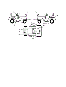 Decals parts for Craftsman Front-Engine Lawn Tractor 917253631 from AppliancePartsPros.com