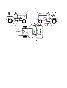 Decals parts for Craftsman Front-Engine Lawn Tractor 917253640 from AppliancePartsPros.com