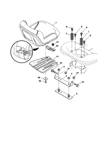 Seat parts for Craftsman Front-Engine Lawn Tractor 917253653 from AppliancePartsPros.com