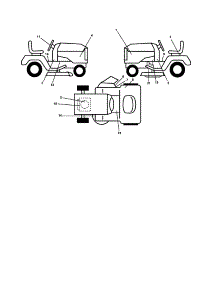 Decals parts for Craftsman Front-Engine Lawn Tractor 917253660 from AppliancePartsPros.com