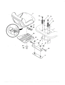 Seat parts for Craftsman Front-Engine Lawn Tractor 917253692 from AppliancePartsPros.com