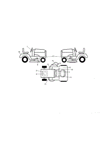 Decals parts for Craftsman Front-Engine Lawn Tractor 917253692 from AppliancePartsPros.com