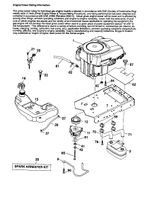 Engine parts for Craftsman Front-Engine Lawn Tractor 917253700 from AppliancePartsPros.com
