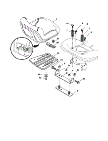 Seat parts for Craftsman Front-Engine Lawn Tractor 917253701 from AppliancePartsPros.com