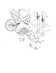Seat parts for Craftsman Front-Engine Lawn Tractor 917253702 from AppliancePartsPros.com