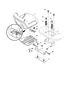 Seat parts for Craftsman Front-Engine Lawn Tractor 917253710 from AppliancePartsPros.com