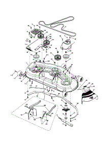Mower Deck parts for Craftsman Front-Engine Lawn Tractor 917253711 from AppliancePartsPros.com