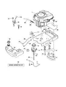 Engine parts for Craftsman Front-Engine Lawn Tractor 917253712 from AppliancePartsPros.com
