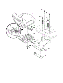 Seat parts for Craftsman Front-Engine Lawn Tractor 917253712 from AppliancePartsPros.com