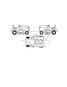 Decals parts for Craftsman Front-Engine Lawn Tractor 917253712 from AppliancePartsPros.com