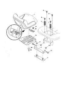 Seat parts for Craftsman Front-Engine Lawn Tractor 917253714 from AppliancePartsPros.com