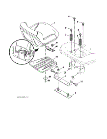 Seat parts for Craftsman Front-Engine Lawn Tractor 917253715 from AppliancePartsPros.com