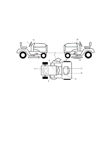 Decals parts for Craftsman Front-Engine Lawn Tractor 917253715 from AppliancePartsPros.com