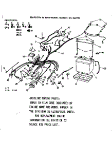 Electrical parts for Craftsman Front-Engine Lawn Tractor 917253720 from AppliancePartsPros.com