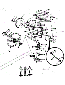 Steering (Model 917.253740) parts for Craftsman Front-Engine Lawn Tractor 917253740 from AppliancePartsPros.com