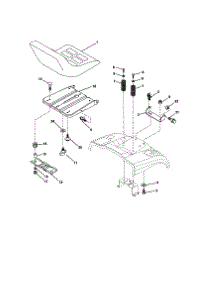 Seat parts for Craftsman Front-Engine Lawn Tractor 917253751 from AppliancePartsPros.com