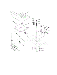 Seat Assembly parts for Companion Front-Engine Lawn Tractor 917253770 from AppliancePartsPros.com