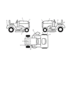 Decals parts for Craftsman Front-Engine Lawn Tractor 917253850 from AppliancePartsPros.com