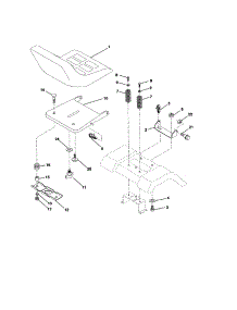 Seat Assembly parts for Craftsman Front-Engine Lawn Tractor 917253870 from AppliancePartsPros.com