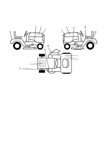 Decals parts for Craftsman Front-Engine Lawn Tractor 917253870 from AppliancePartsPros.com