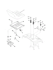 Seat Assembly parts for Craftsman Front-Engine Lawn Tractor 917253930 from AppliancePartsPros.com