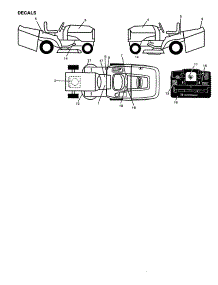 Decals parts for Craftsman Front-Engine Lawn Tractor 917253930 from AppliancePartsPros.com