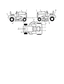 Decals parts for Craftsman Front-Engine Lawn Tractor 917254010 from AppliancePartsPros.com